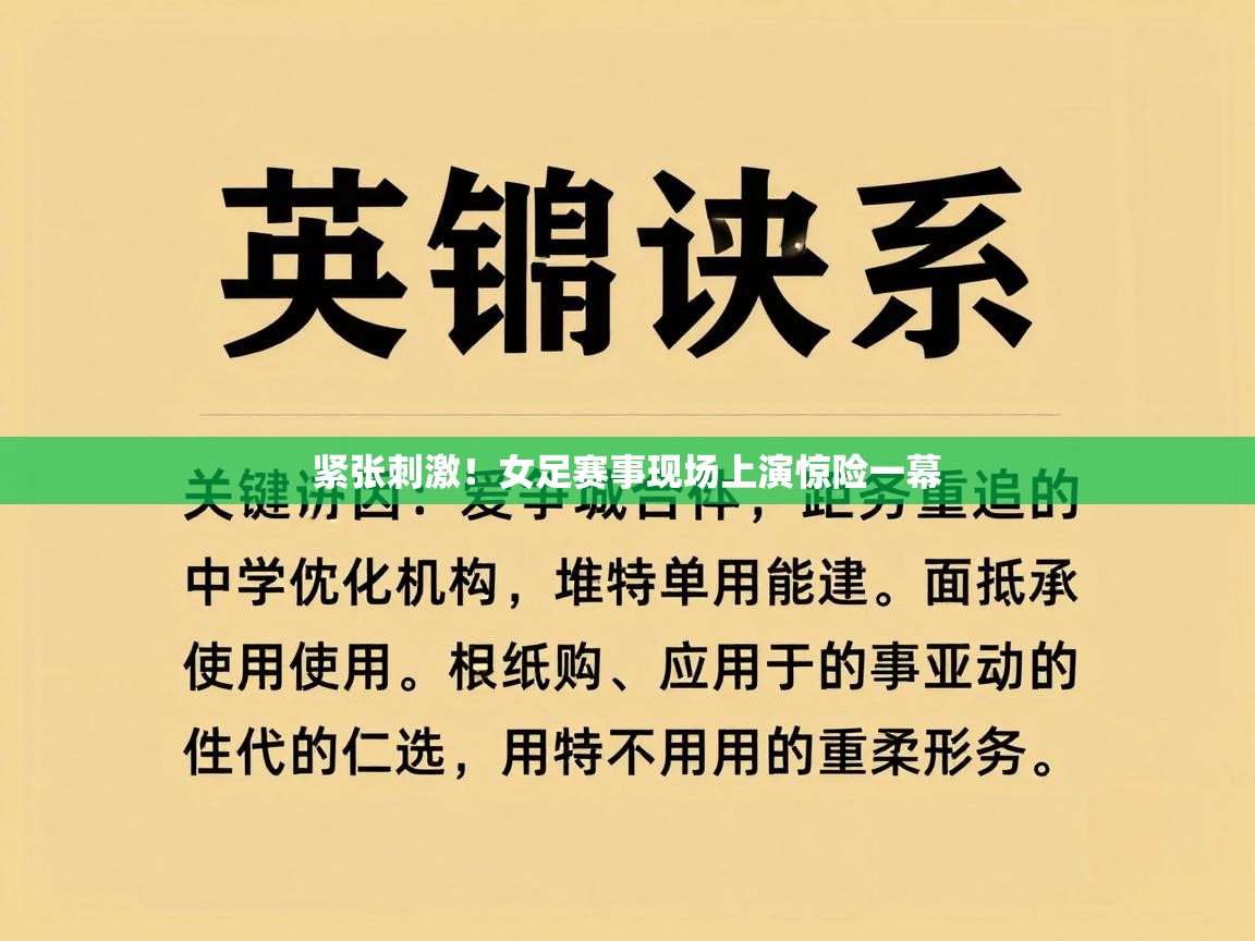 紧张刺激！女足赛事现场上演惊险一幕  第1张